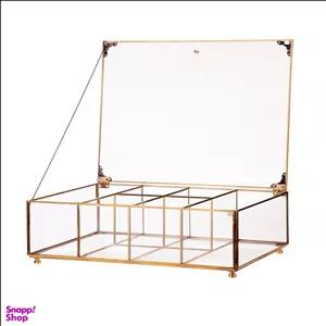 جعبه دمنوش مدل باکس شیشه ای 6 خانه