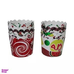 کپسول کاغذی کاپ کیک به گز طرح لیزری مدل یلدا مجموعه 12 عددی