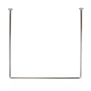 میله پرده حمام پیسو مدل U سایز 90×90 سانتی متر