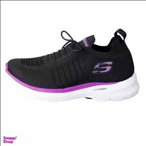 کفش راحتی زنانه طرح اسکچرز مدل گو‌واک کد 2025 رنگ مشکی بنفش