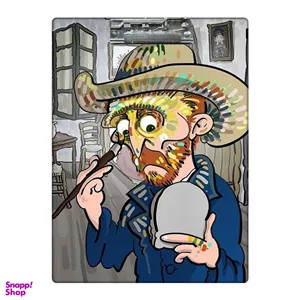 تخته شاسی بامبیلیپ طرح نقاشی ونگوگ روی خودش کد 7163667 سایز A4