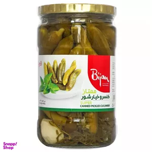 خیار شور ممتاز بیژن وزن 660 گرم
