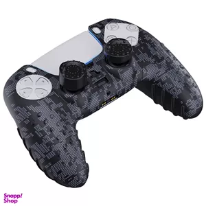 محافظ دسته کنسول بازی سونی PlayStation 5 اسپارک فاکس مدل Silicone Grip Pack Digital Camo به همراه روکش آنالوگ