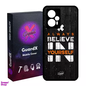 کاور گارد ایکس طرح Text مدل Glass10167 مناسب گوشی موبایل شیائومی Poco F5/Redmi Note 12 Turbo
