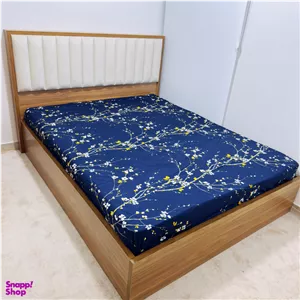 ملحفه ناتوسا مدل کشدار شکوفه دو نفره سایز 180×200 سانتی متر