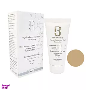 ضدآفتاب رنگی بیزانس spf 50 شماره 30 رنگ رز بژ مناسب پوست چرب و مختلط حجم 50 میلی لیتر