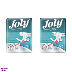 پوشینه بزرگسال چسبی جولی سایز متوسط بسته 10 عددی مجموعه 2 عددی
