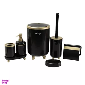 ست سرویس بهداشتی 6 پارچه ویپ مدل ماهور طرح طلایی