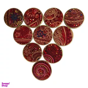 وزنه نگهدارنده الگوی خیاطی مدل ترنج قرمز بسته 10 عددی