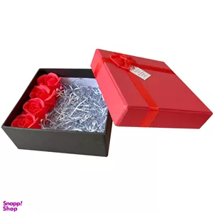جعبه هدیه گل رز سایز 13 سانتی متر