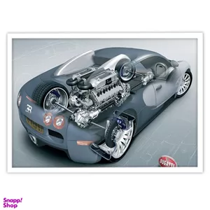 تابلو بکلیت طرح ماشین بوگاتی مدل W-S4548