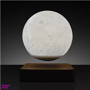 چراغ خواب کره ماه مغناطيسی معلق کد 960585 به همراه استند چوبی
