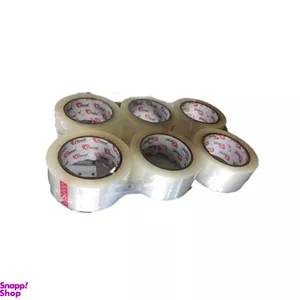 نوار چسب پهن فاینال مدل clear کیلیر 90 یارد بسته 6 عددی