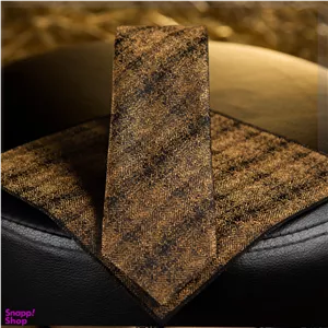 ست کراوات و دستمال مردانه مدل محو کد 350
