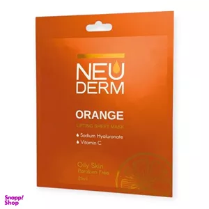 ماسک ورقه ای صورت نئودرم مدل پرتقال حجم 25 میلی‌ لیتر