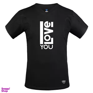 تیشرت مردان تاپیک طرح LOVE رنگ مشکی
