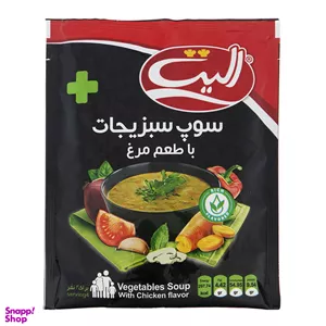 سوپ سبزیجات طعم مرغ الیت وزن ۸۰ گرم