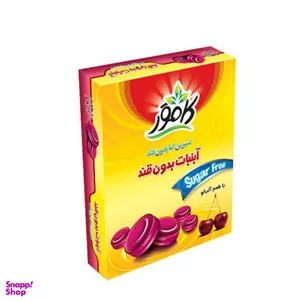 آب نبات شیرین و بدون قند آلبالویی کامور وزن 130 گرم