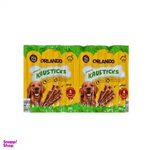 تشویقی مدادی سگ اورلاندو طعم گوشت شکار کد 101 وزن 88 گرم بسته 8 عددی