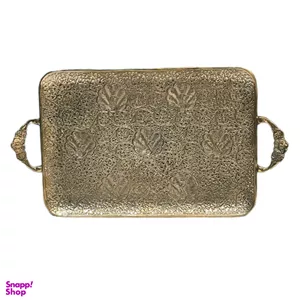 سینی برنجی پایه دار طرح طاووس کد 1003