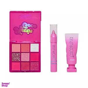 پالت سایه چشم کوین کوکو مدل Love کد 02 به همراه لیپ گلاس و رژ لب مدادی