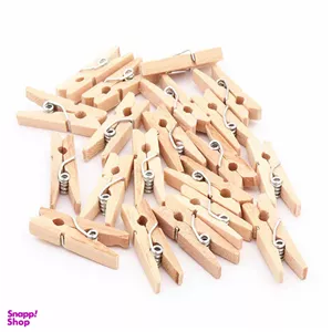 گیره چوبی ساده کد sclips-3 بسته 20 عددی