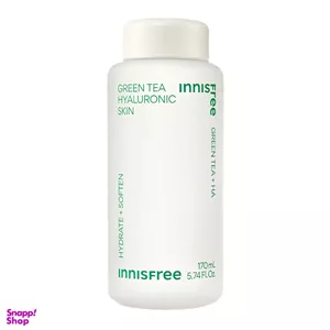 تونر روشن کننده اینیسفری مدل green tea hyaluronic حجم 170 میلی لیتر