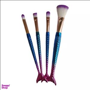 برس آرایشی مدل یونیکورن پری دریایی مجموعه 4 عددی