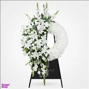 تاج گل طبیعی گل بازار مدل حلقه ای دلاویز