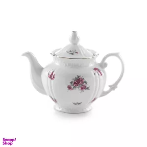 قوری چینی زرین ایران مدل چهار ترک 5 آران مینیاتور درجه 3