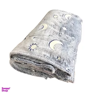 پتو مدل شبنما طرح ماه و ستاره دو نفره سایز 240×220 سانتی متر