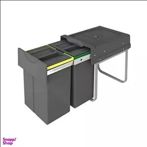 سطل زباله مدل دو مخزنه پلاتین کد 3653