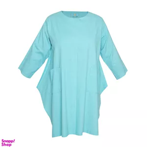 مانتو زنانه ترسه به نگار مدل فون کد 195 رنگ آبی فیروزه ای