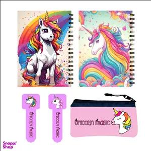 بسته لوازم تحریر مدل یونیکورن کد 74 مجموعه 5 عددی