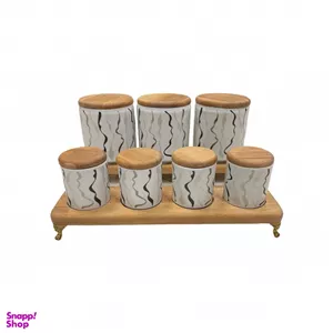 ست جای ادویه روهام مدل راش کد 3700 مجموعه 7 پارچه