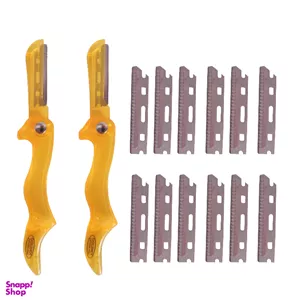 تیغ ابرو کد 0655 مجموعه 2 عددی به همراه 12 عدد یدک