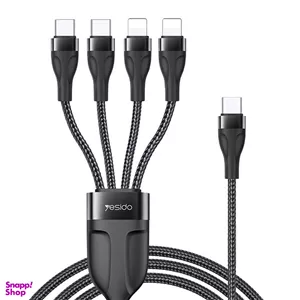 کابل Type-C یک به 4 Type-C و Lightning یسیدو مدل YESIDO CA110 طول 1.2 متر