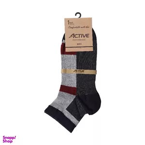 جوراب مردانه طرح دار ساق کوتاه اکتیو پرفورمنس کد 0023