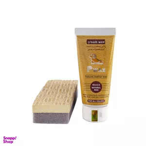 واکس کفش چرم پی واکس کد px به همراه اسفنج