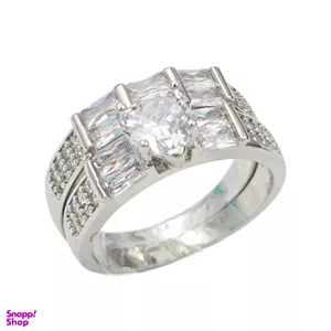 حلقه و پشت حلقه زنانه طرح سواروسکی مدل قلب کد 177U