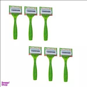 خودتراش شش لبه لمسر مدل ورقی مجموعه 6 عددی