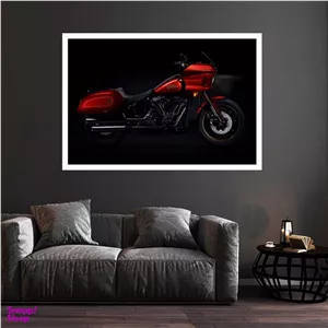 تابلو بکلیت طرح موتور سیکلت هارلی مدل قاب شاسی W-s8937