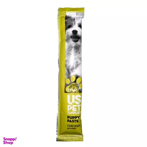 بستنی یو اس پت توله سگ مدل Puppy Paste طعم گوشت مرغ 20 گرمی