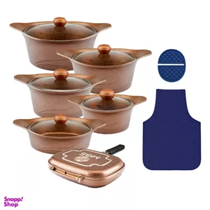 سرویس پخت و پز 15 پارچه ام جی اس طرح کره ای C کد 100000002969
