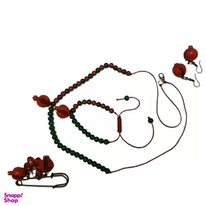 نیم ست و گل سینه دخترانه طرح انار کد 313