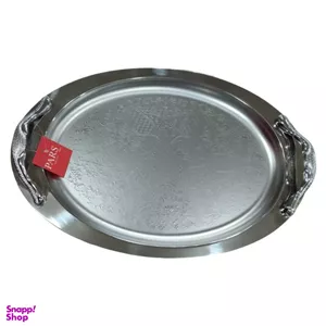 سینی استیل بیضی طرح سلطنتی کد 005