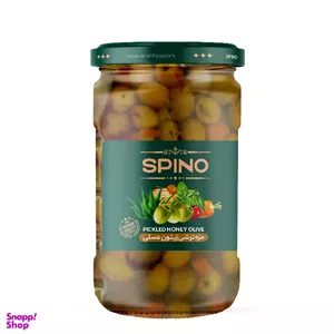 مزه ترشی زیتون عسلی اسپینو وزن 230 گرم