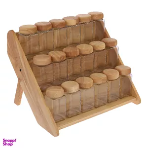 جای ادویه لونا مدل مژین مجموعه 18 عددی