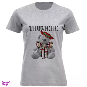 تیشرت آستین کوتاه زنانه مدل عروسک خرسی D948