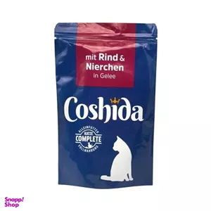 پوچ گربه کوشیدا طعم گوشت و قلوه وزن 100 گرم